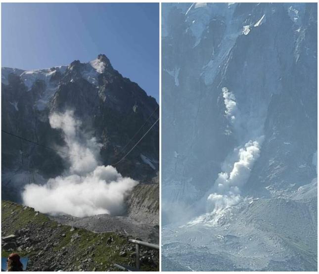 The latest major rockfalls.