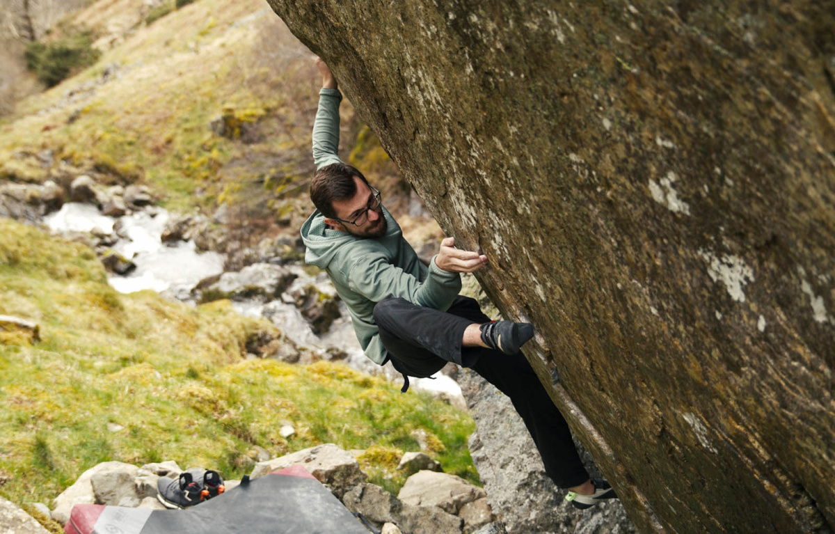 Will Bosi on Spots of Time (Font 9A). Photo: Band of Birds